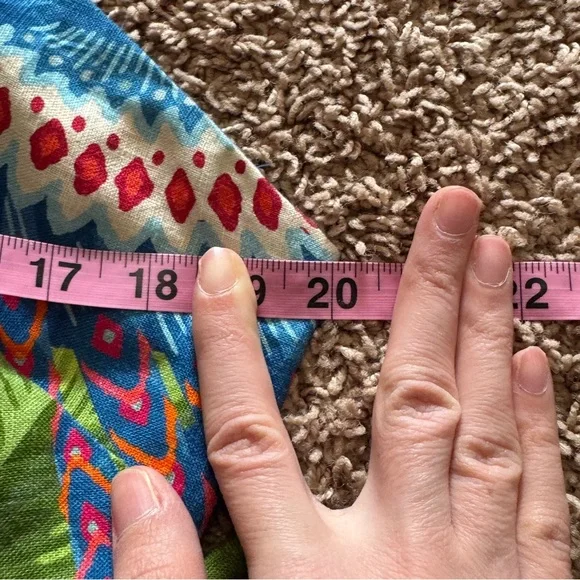 Farm Rio Blue Macaw Linen Wrap Mini Dress - Picture 7 of 8